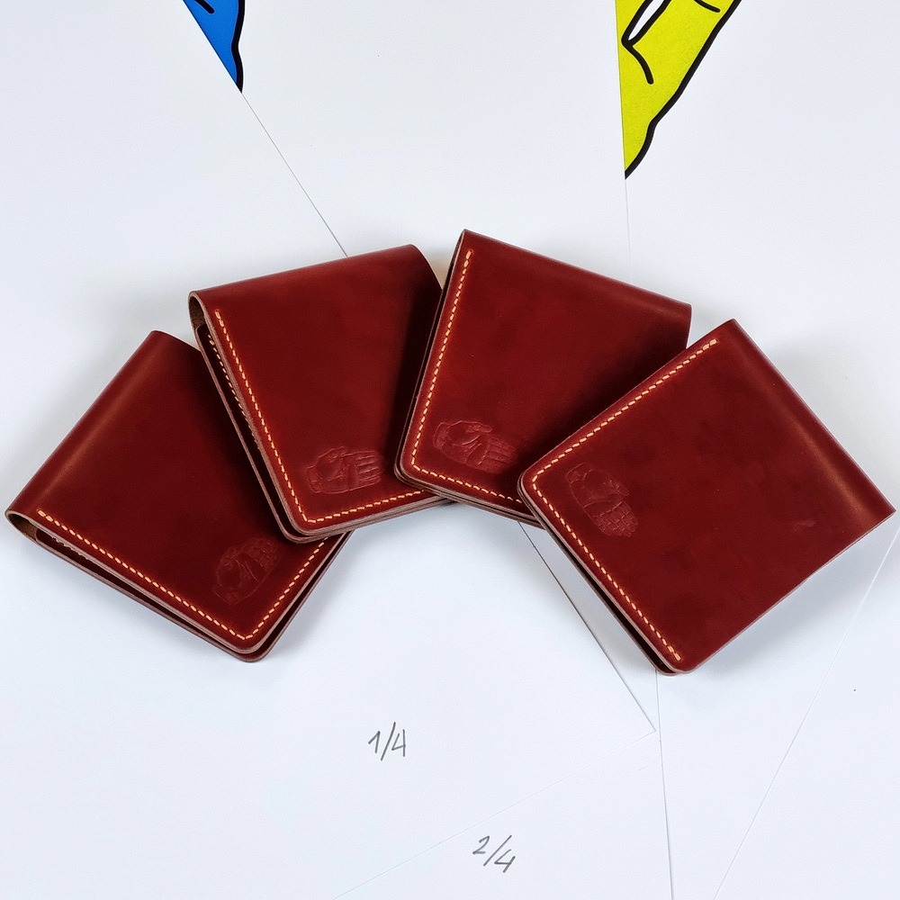 Shell Cordovan leather Bifold Wallet